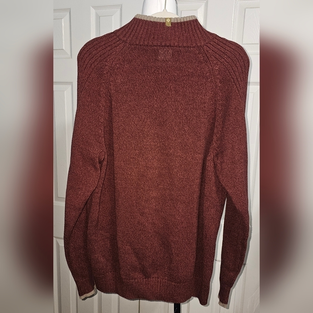 Columbia Men's 1/4 Zip Long Sleeve Pullover Sweater Sz L - Picture 2 of 4
